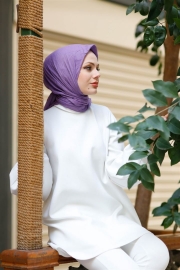 Bambu Kraş Eşarp Lila