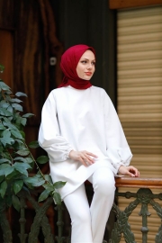 Bambu Kraş Eşarp Bordo