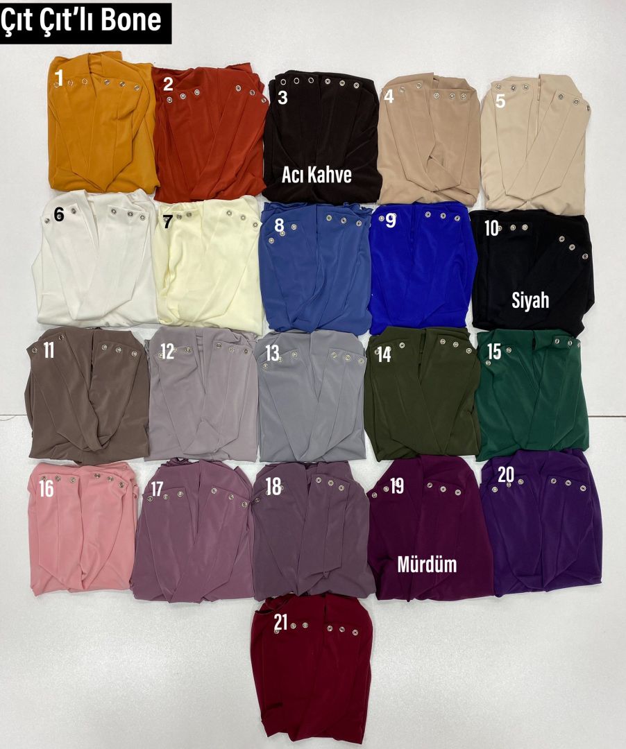 Çıtçıtlı Boyunluk Hijab Kartela