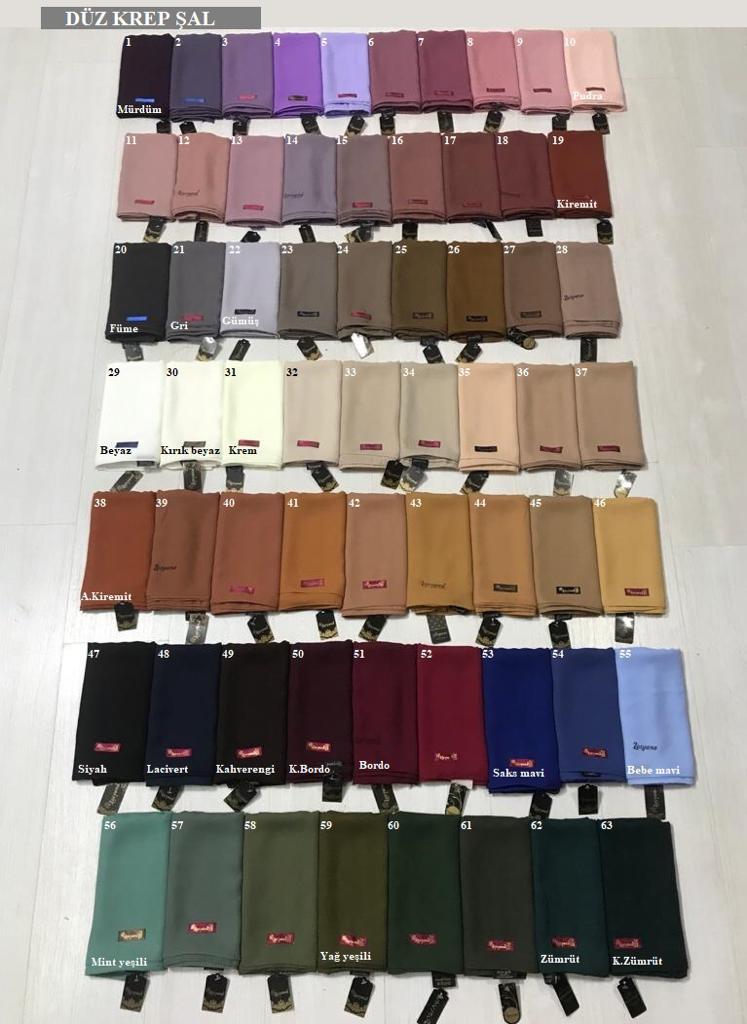 Krep Serisi Şal Kartela
