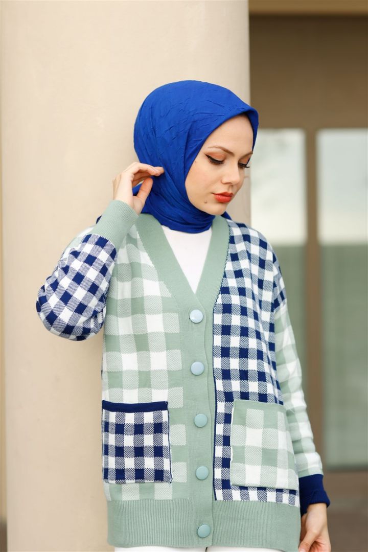 Bambu Kraş Eşarp Saks Rengi