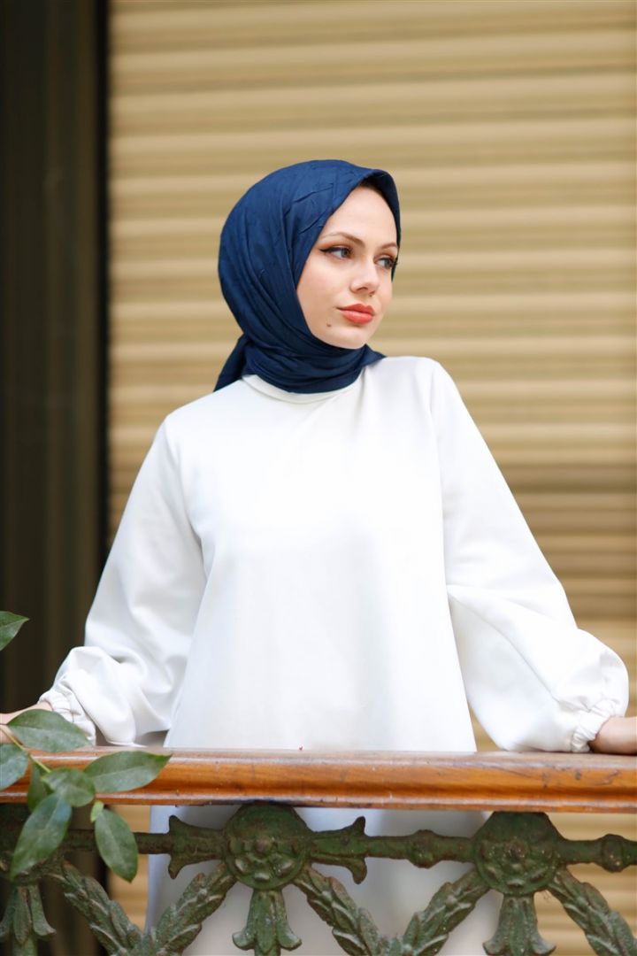 Bambu Kraş Eşarp Lacivert