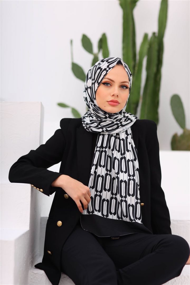 Jasmine Dijital Medine İpeği Zincir Desen