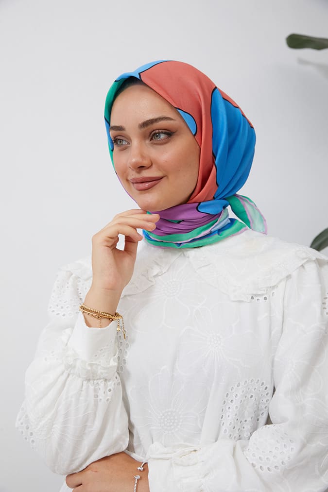 Dijital Soft Eşarp Büyük Desen