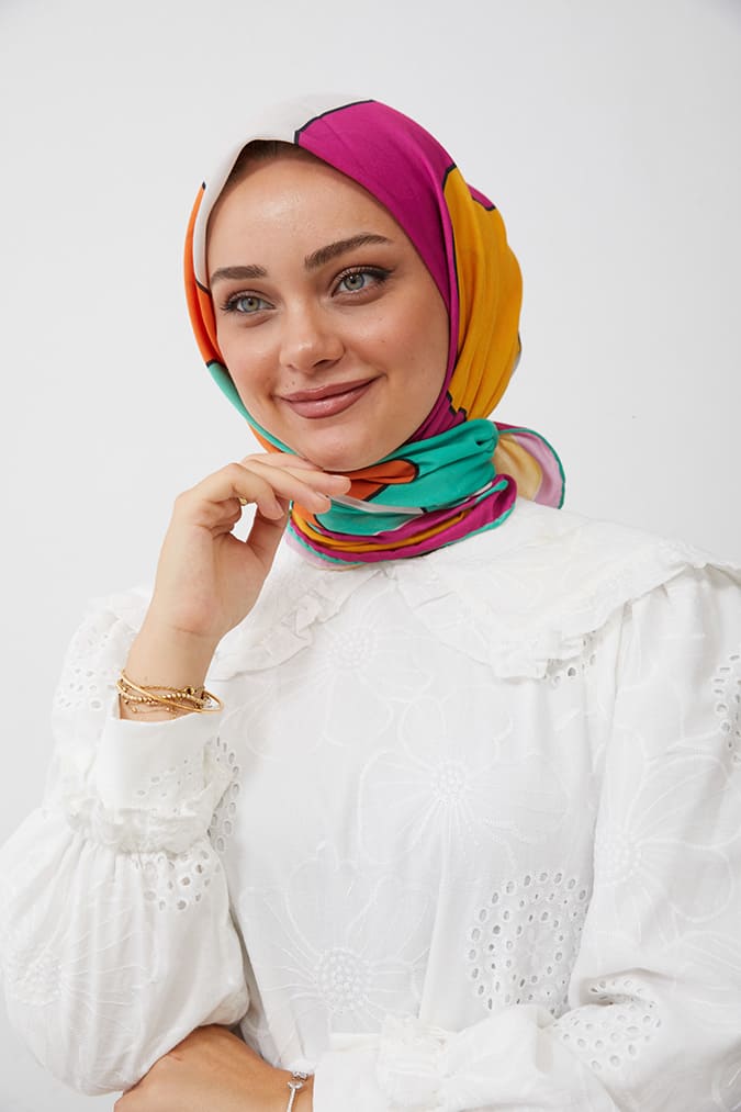 Dijital Soft Eşarp Büyük Desen