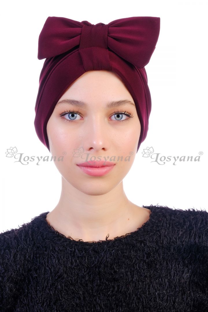 Fiyonklu Bone Bordo