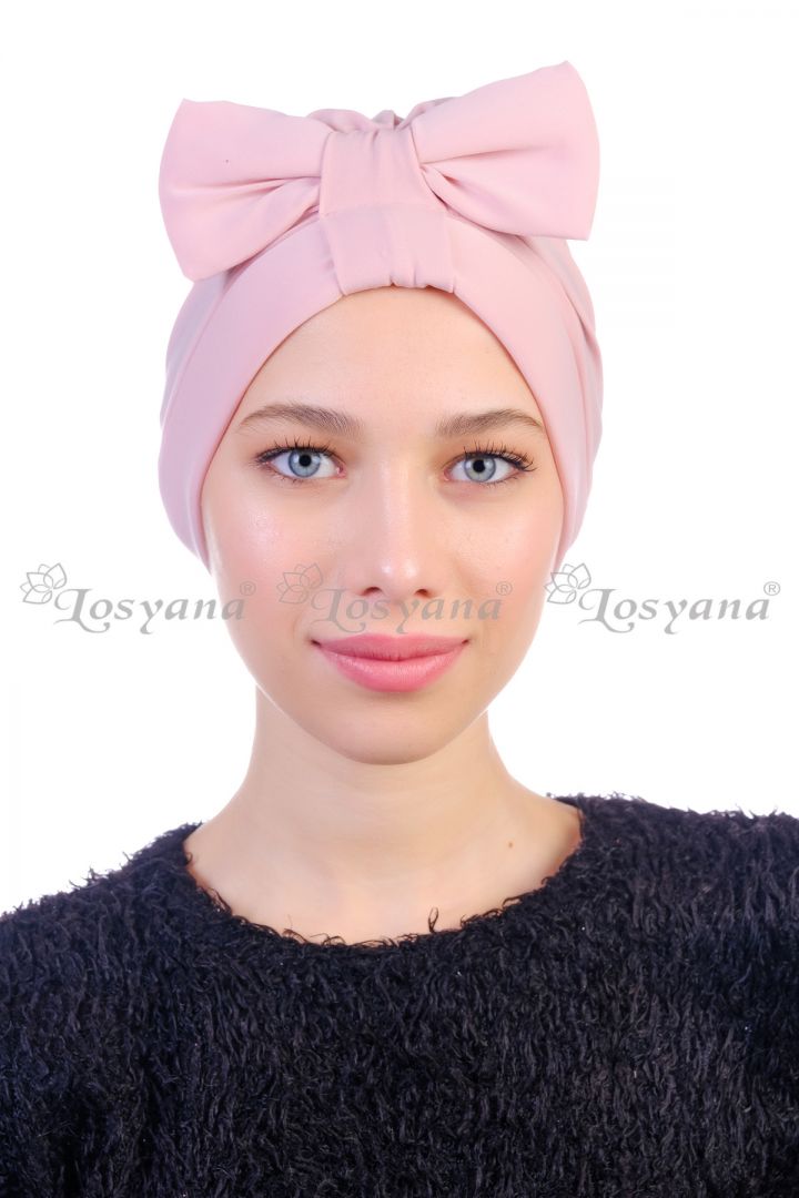 Fiyonklu Bone Toz Pembe