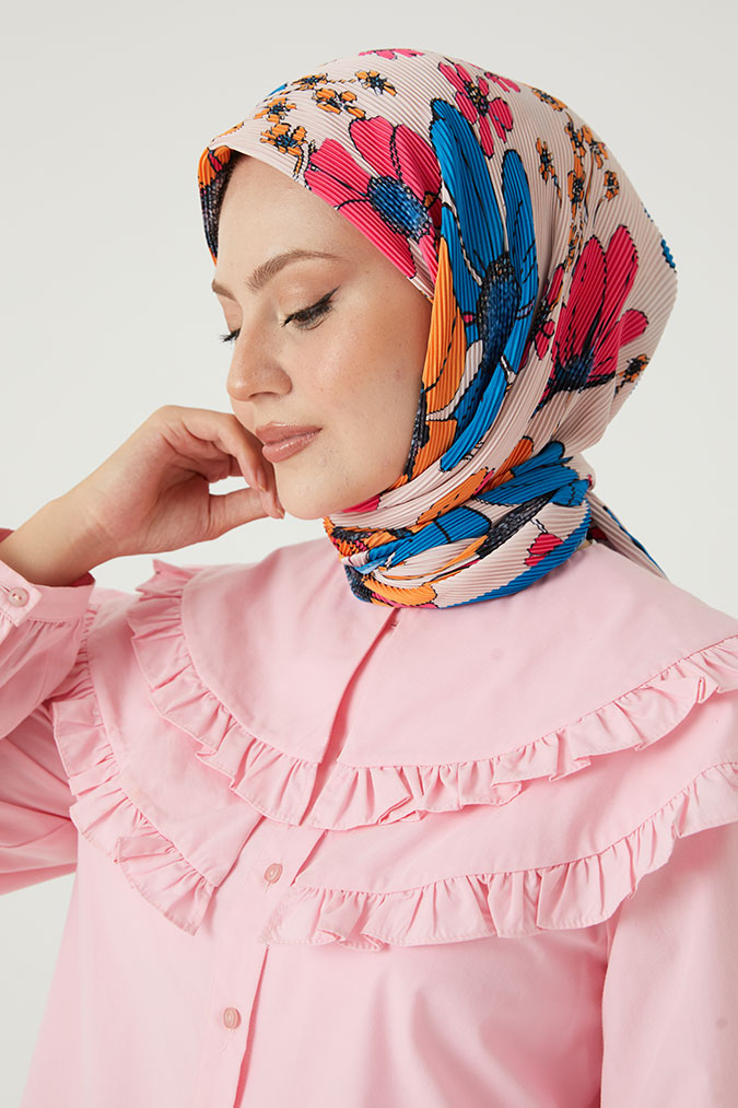 Pliseli Eşarp Model D