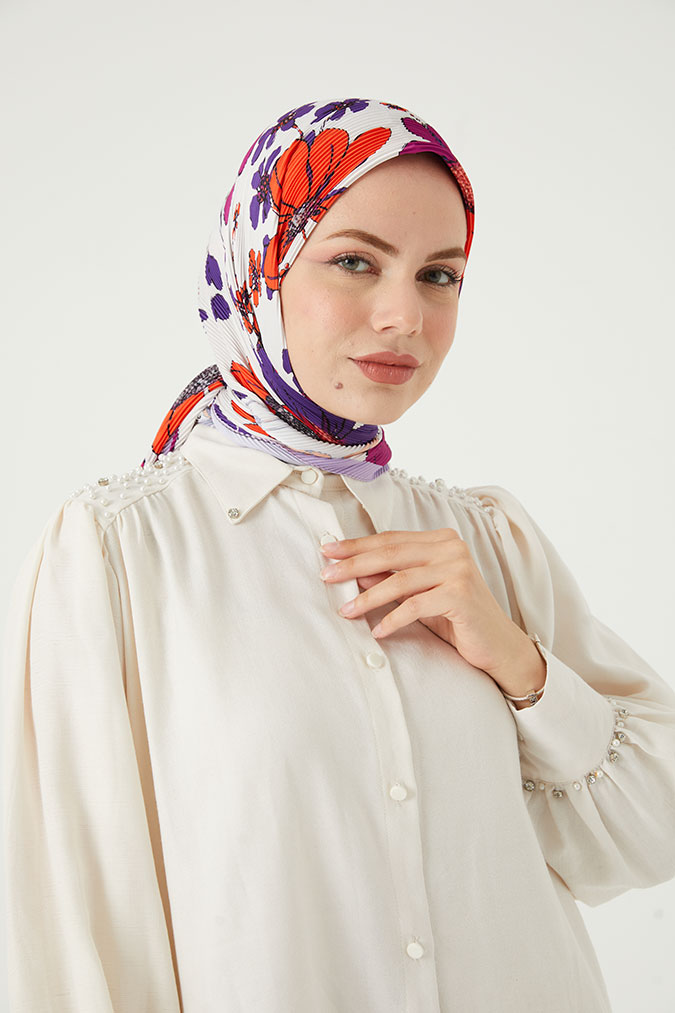 Pliseli Eşarp Model D