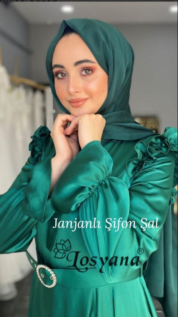 Janjanlı Şifon Şal